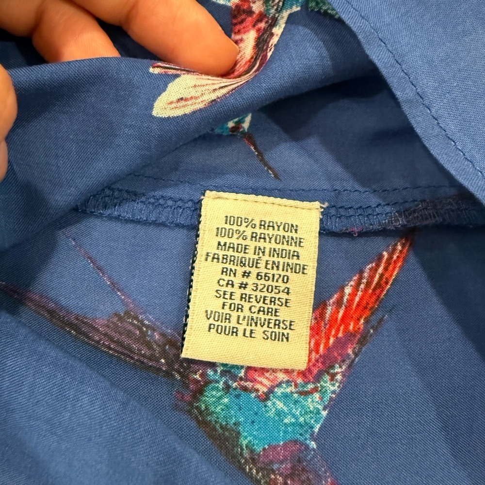 Anthropologie Ranna Gill Audubon Embroidered collared Blouse sequins hummingbird - Picture 10 of 13